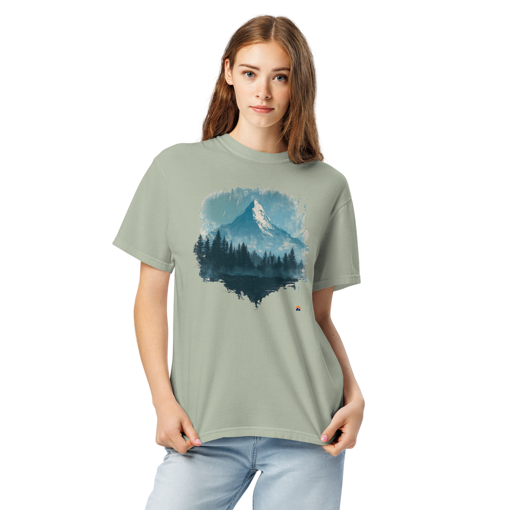 Know It Anywhere — Grin Dwellers Bay heavyweight garment-dyed tee, detail view