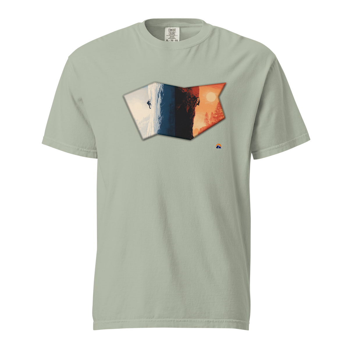 Two Seasons — Grin Dwellers Bay heavyweight garment-dyed tee, front view