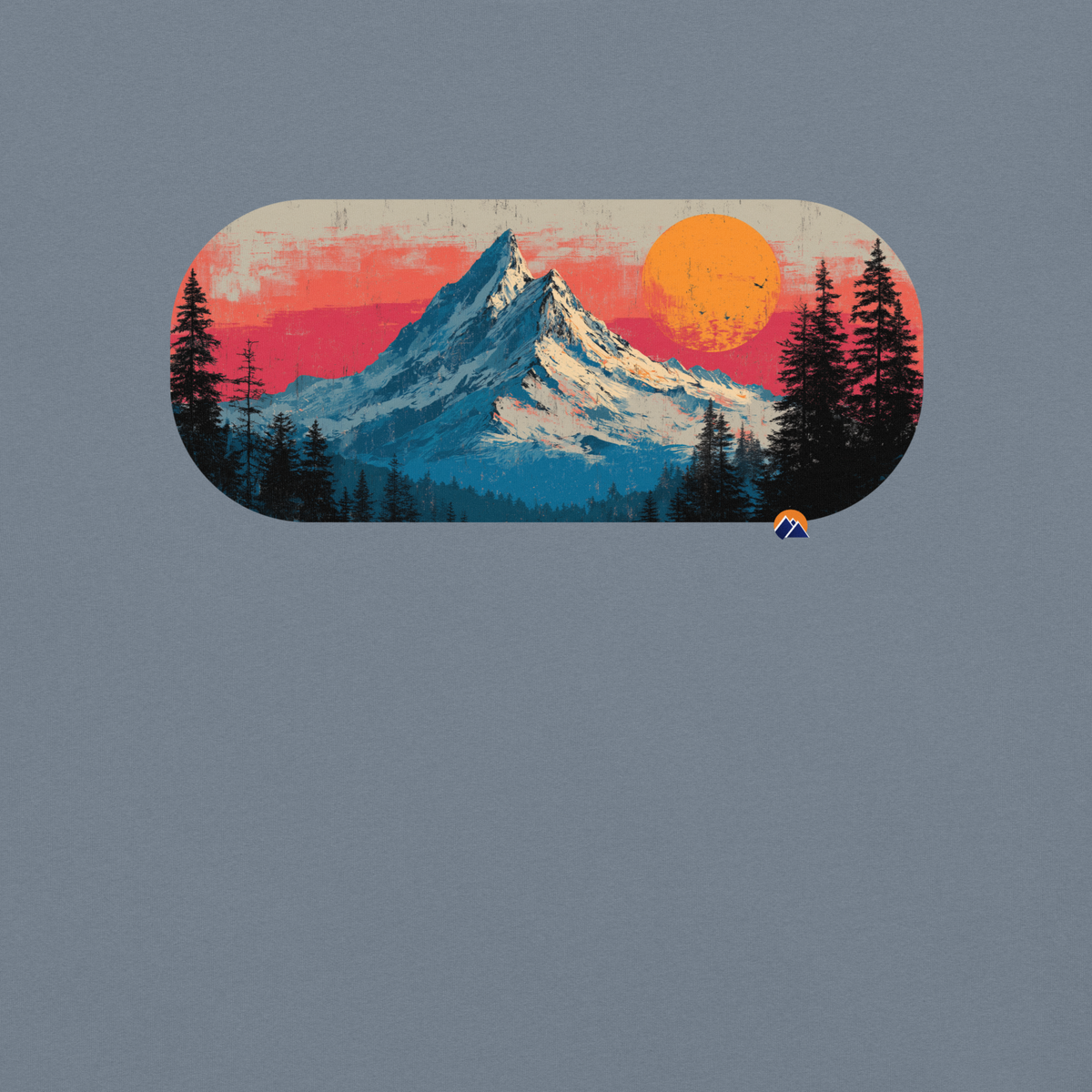 Worth The Alarm — Grin Dwellers Blue Jean heavyweight garment-dyed tee, detail view