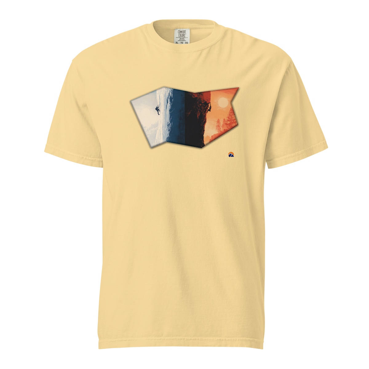 Two Seasons — Grin Dwellers Butter heavyweight garment-dyed tee, front view