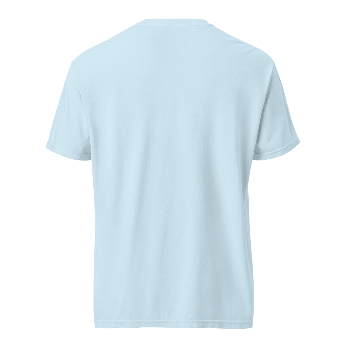 Golden Run — Grin Dwellers Chambray heavyweight garment-dyed tee, back view