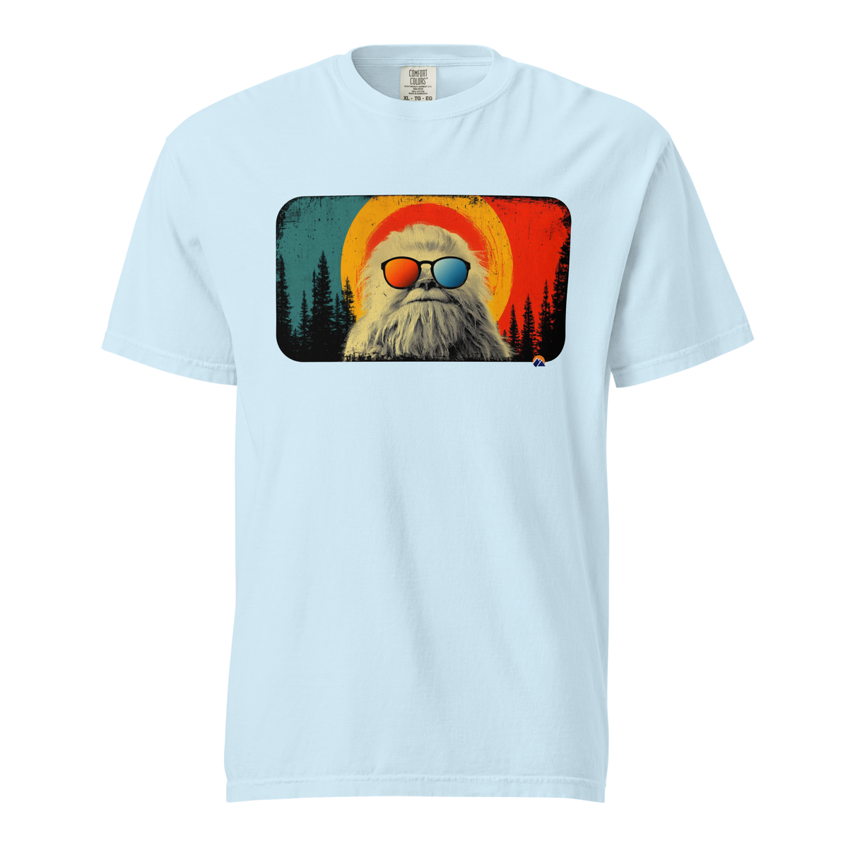Vintage Yeti — Grin Dwellers Chambray heavyweight garment-dyed tee, front view