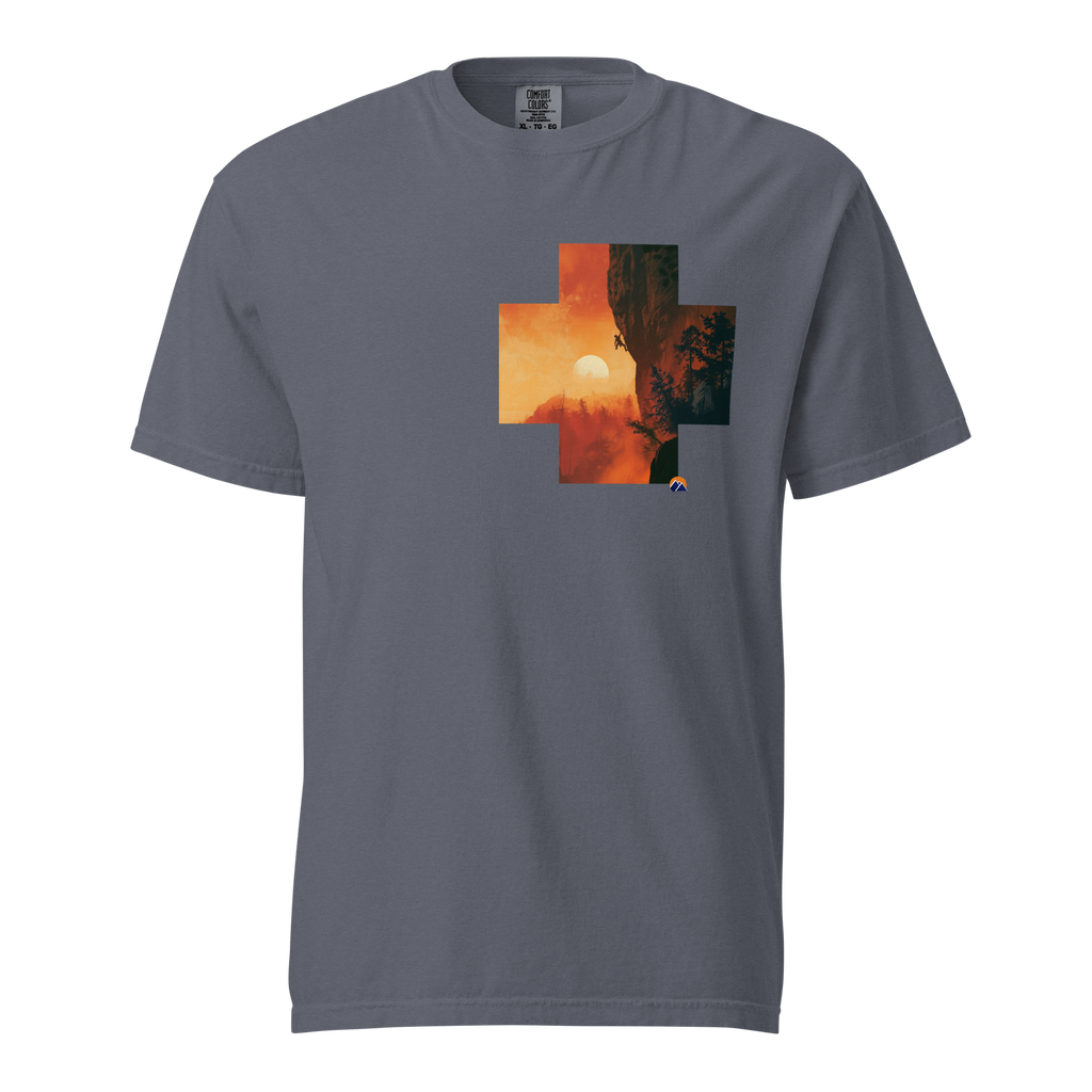 Last Pitch — Grin Dwellers Denim heavyweight garment-dyed tee, front view