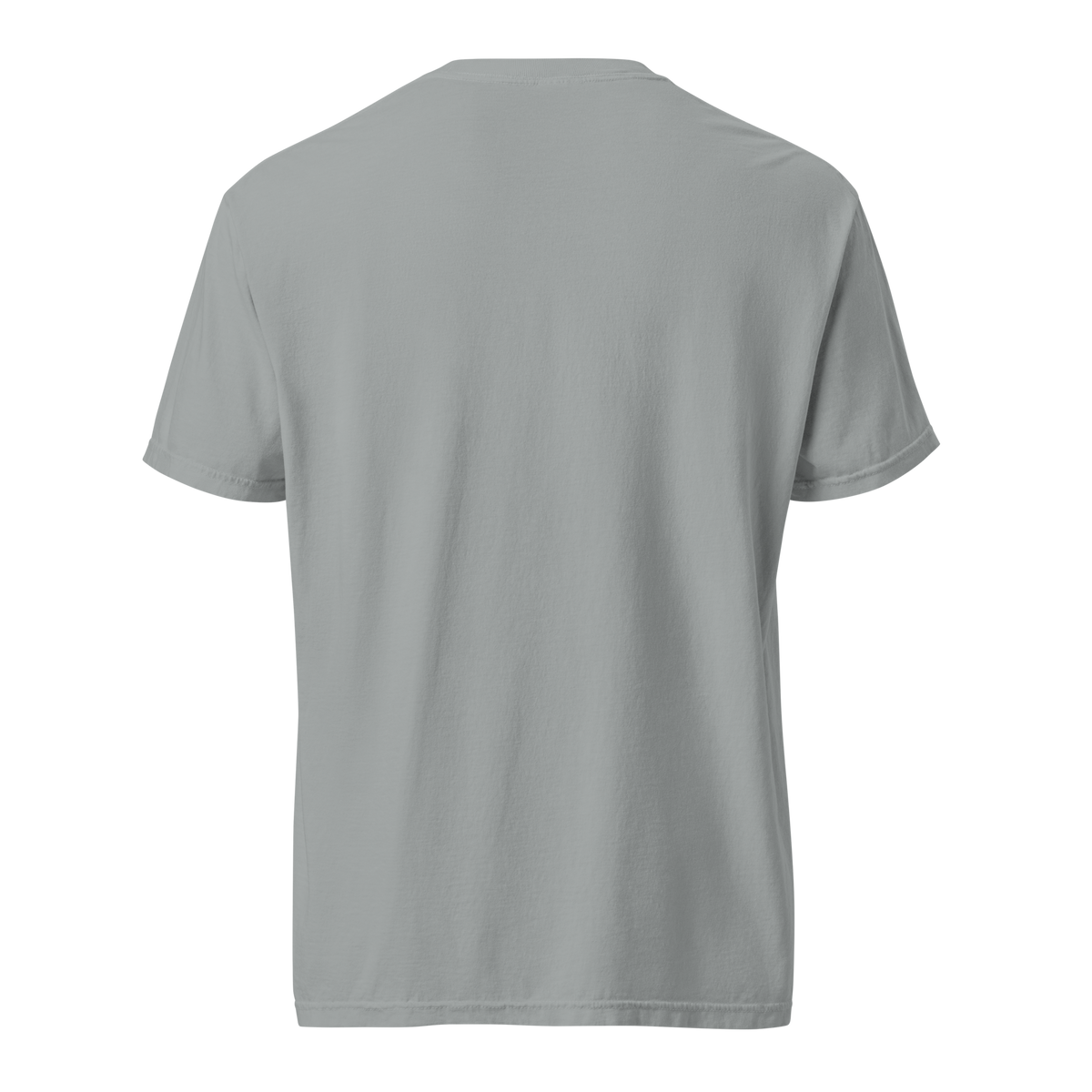 Last Pitch — Grin Dwellers Granite heavyweight garment-dyed tee, back view