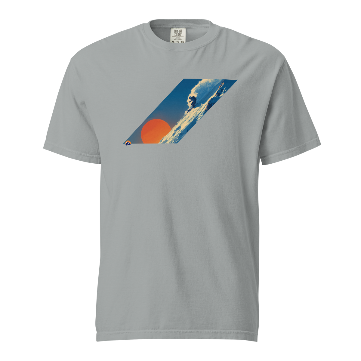 Wild Terrain — Grin Dwellers Granite heavyweight garment-dyed tee, front view