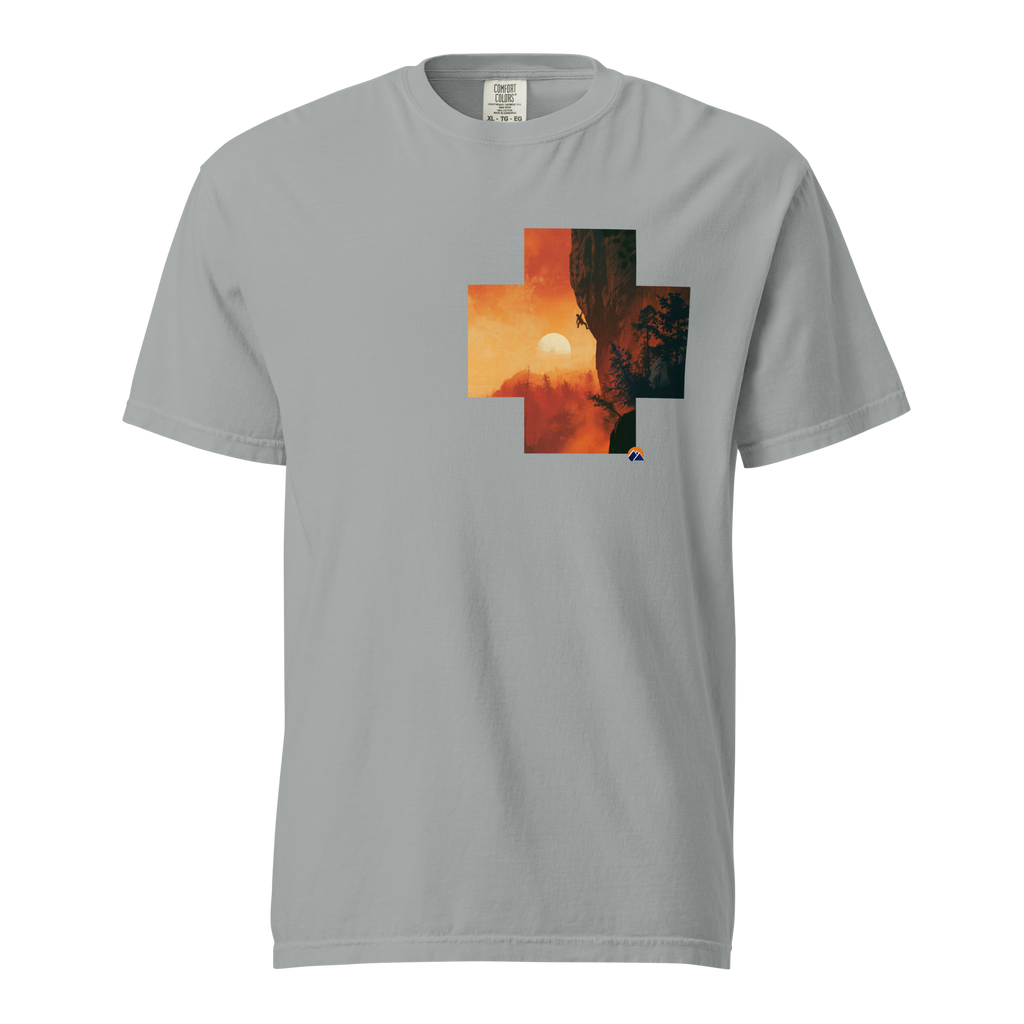 Last Pitch — Grin Dwellers Granite heavyweight garment-dyed tee, front view