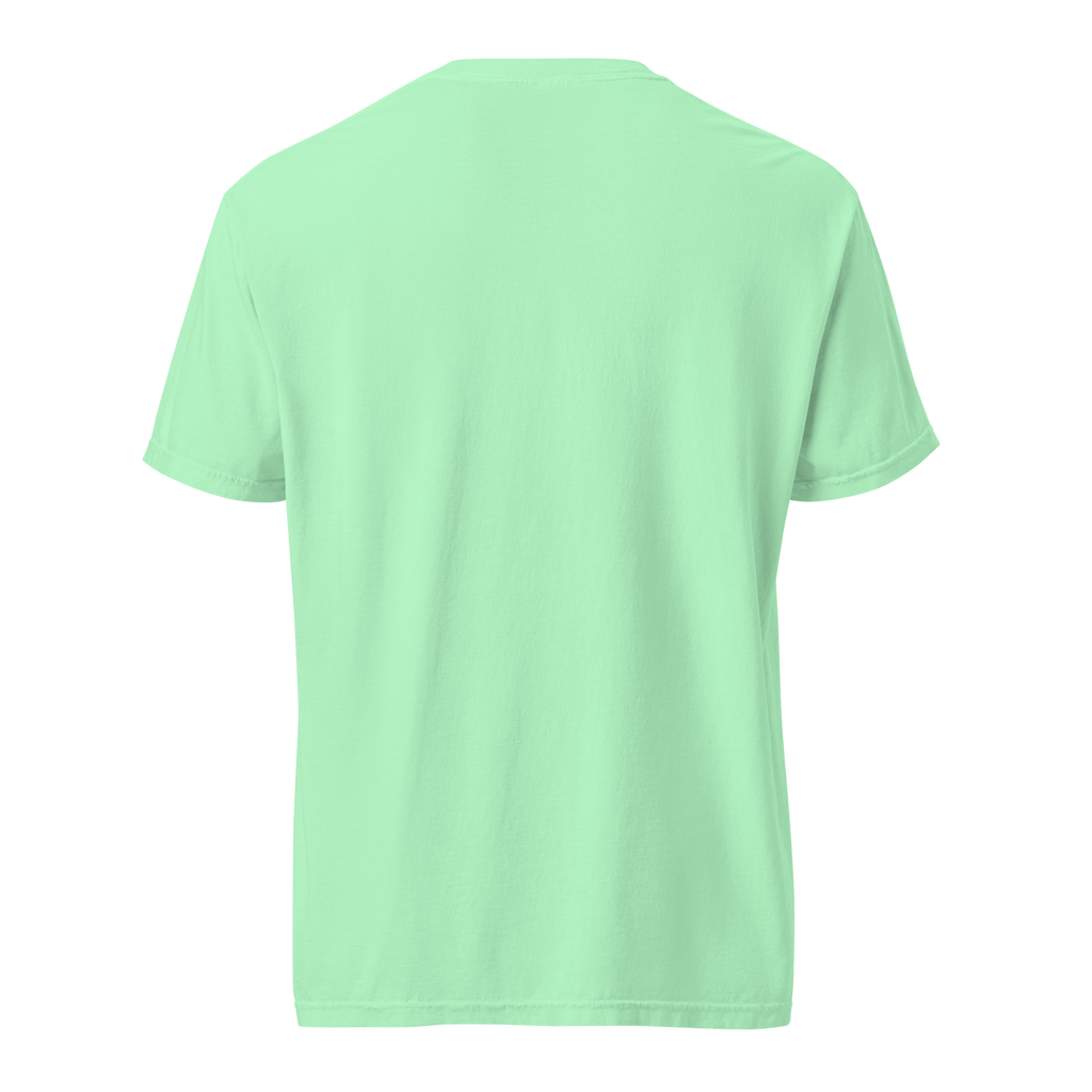 Winter Alpinist — Grin Dwellers Island Reef heavyweight garment-dyed tee, back view