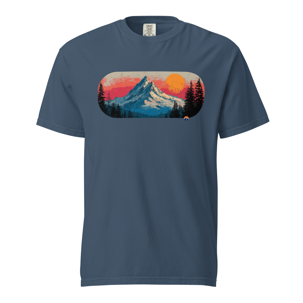 Worth The Alarm — Grin Dwellers Midnight heavyweight garment-dyed tee, front view