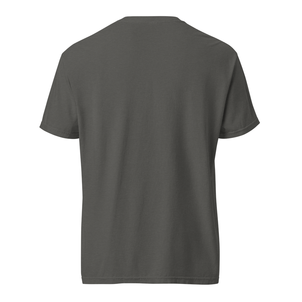 Untracked — Grin Dwellers Pepper heavyweight garment-dyed tee, back view