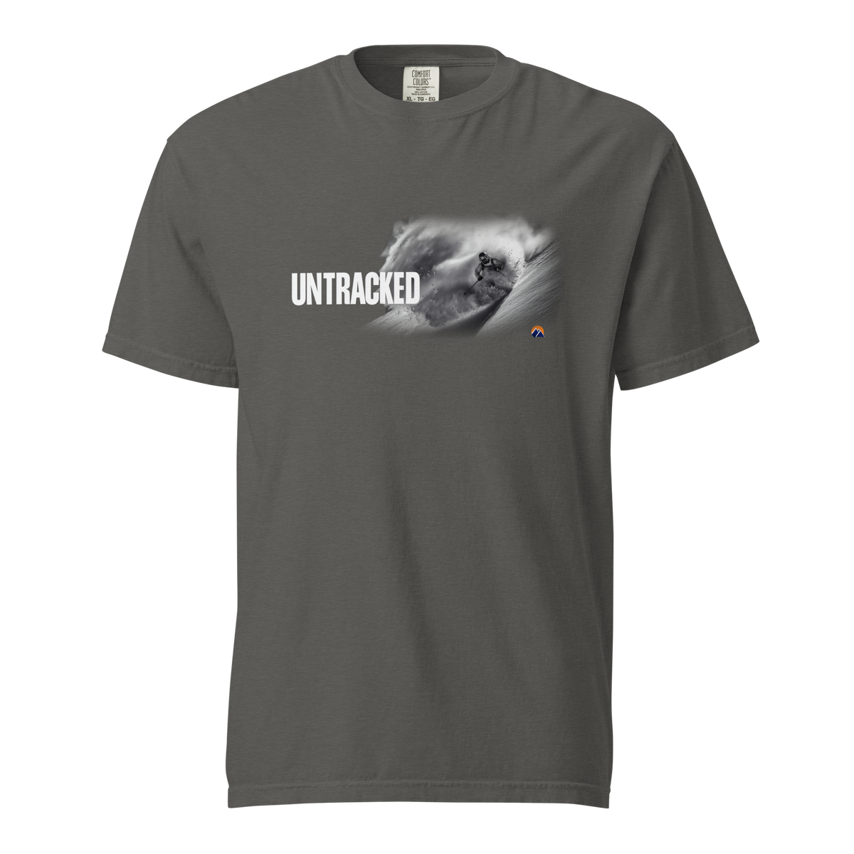 Untracked — Grin Dwellers Pepper heavyweight garment-dyed tee, front view