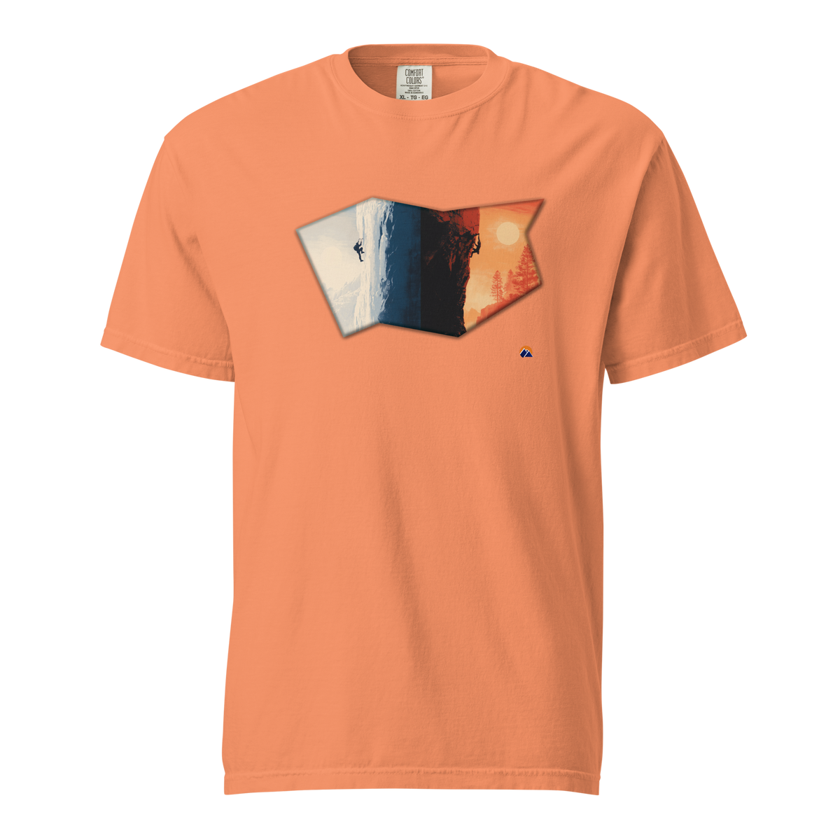 Two Seasons — Grin Dwellers Terracotta heavyweight garment-dyed tee, front view