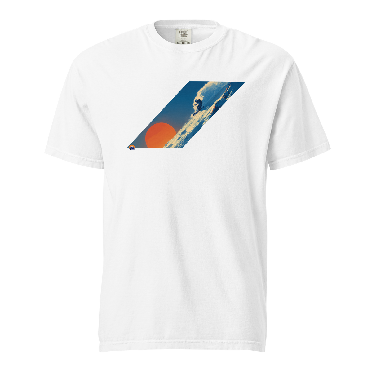 Wild Terrain — Grin Dwellers White heavyweight garment-dyed tee, front view