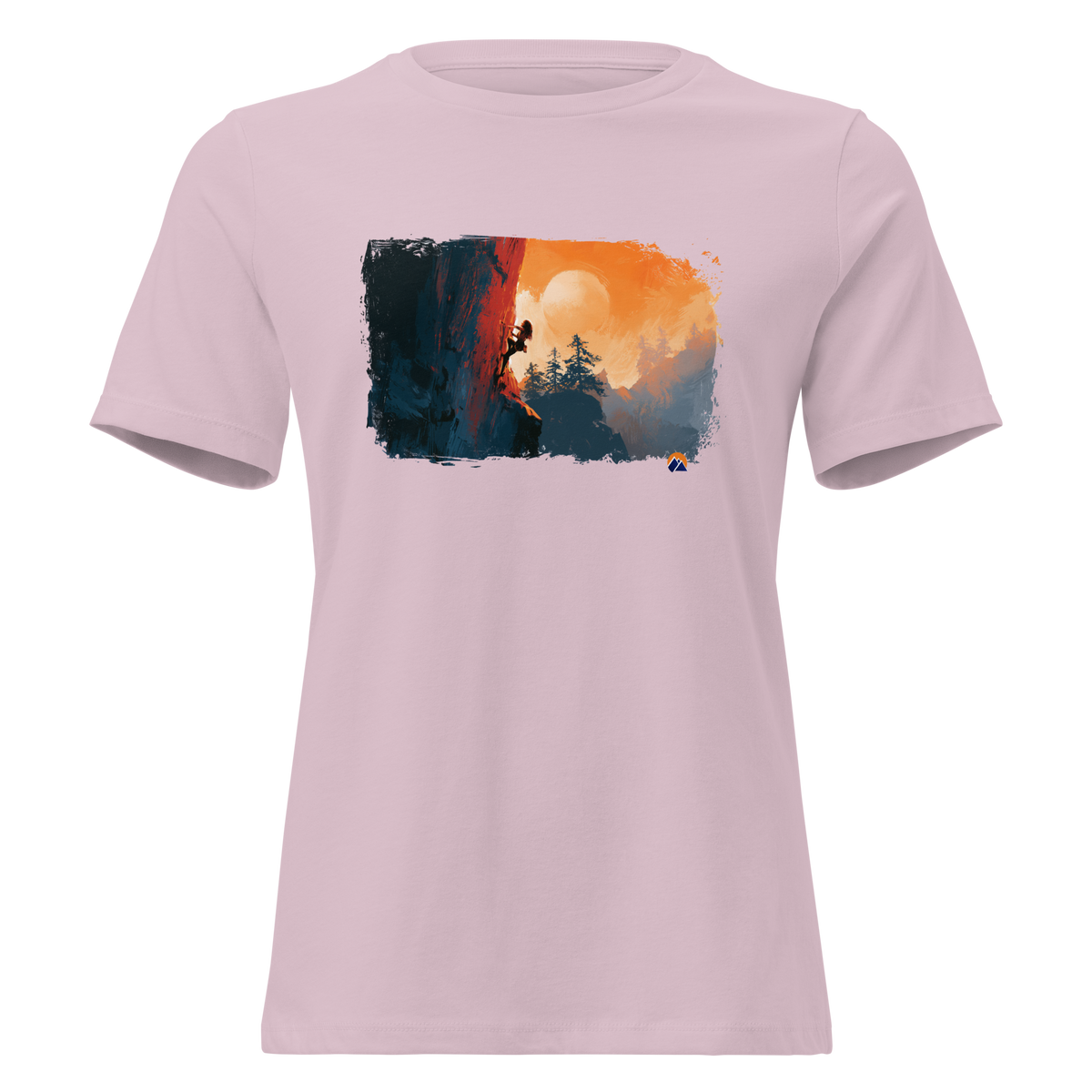 The Line — Grin Dwellers Light Violet women's relaxed tee, front view